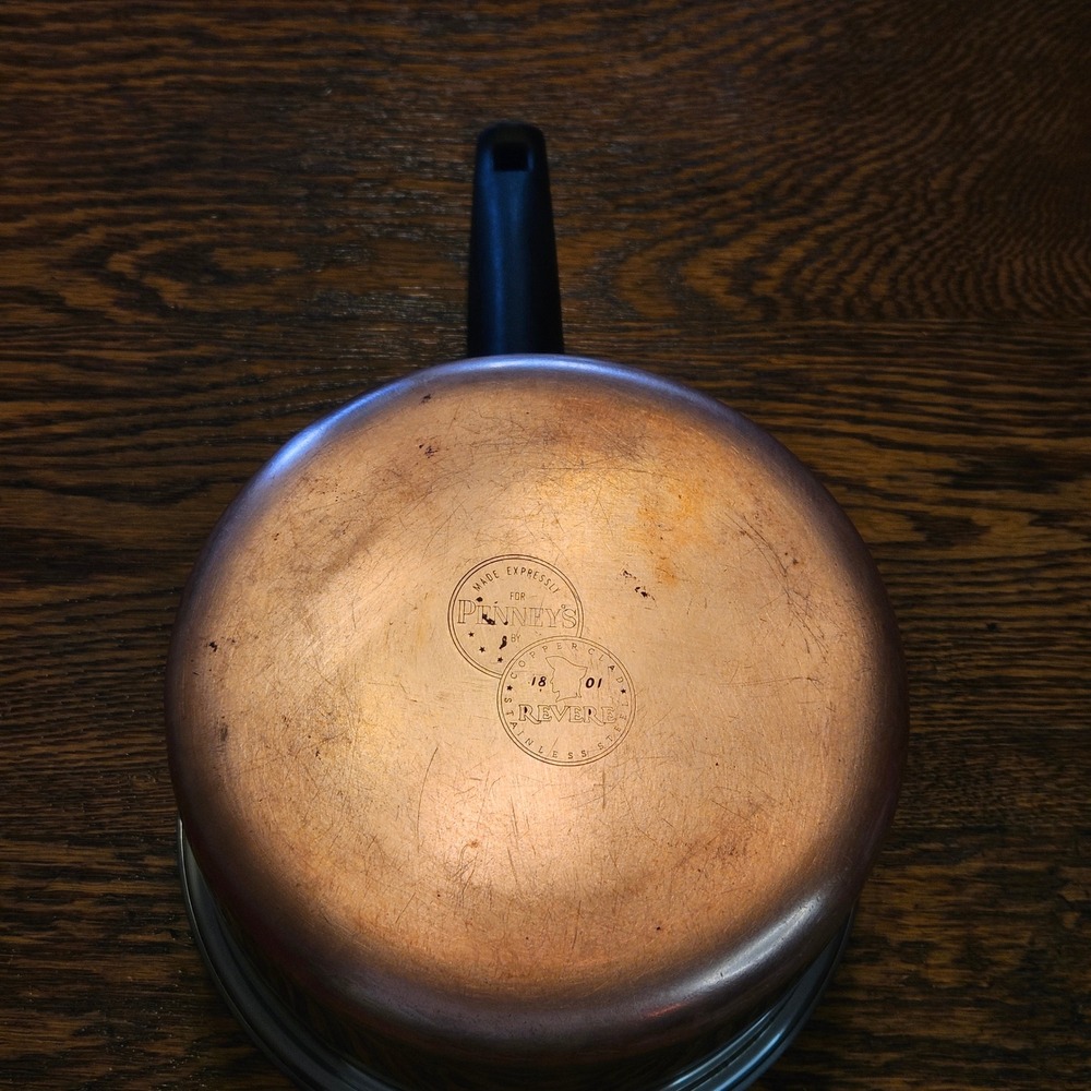 Vintage Revere‎ Ware Copper Clad SS Saucepan for Penneys Bakelite Handle - Picture 2 of 4